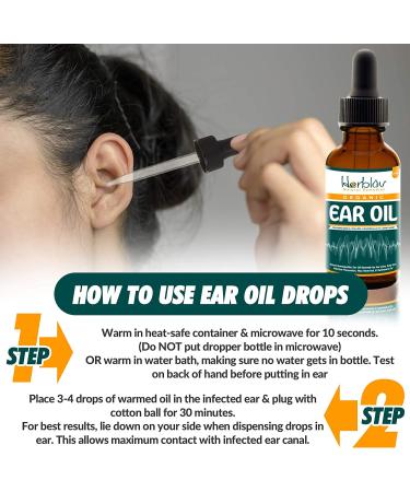Organic Ear Oil for Infections - Natural Eardrops for Swimmer's Ear, Wax Removal & Pain Relief - Made in USA - Buy Online on GoSupps.com