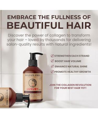 Collagen Hair Shampoo for Women - Sulfate-Free Thickening & Growth | 16.9 oz Salon-Grade Formula for Fuller Healthier Hair - Buy Online on GoSupps.com