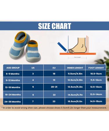 Dookeh Baby Shoes Soft Sole Sneakers | Toddler First Walking Shoes for Boys and Girls | Blue | 2-3 Years - Buy Online on GoSupps.com
