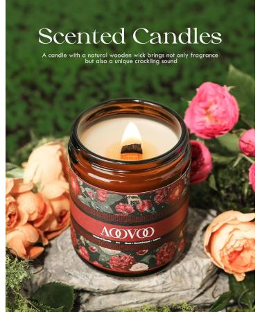 AOOVOO Scented Candles for Men - Premium Soy Candles Set | Vanilla Bean Rose Sandalwood & Mahogany Scents | Ideal for Home Fragrance and Gifts - Buy Online on GoSupps.com