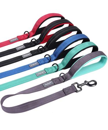 Vivaglory dog leash short short traffic leash for dogs short training lines for medium -sized and large dogs 61 cm length 2.5 cm wide gray 61 cm dark gray
