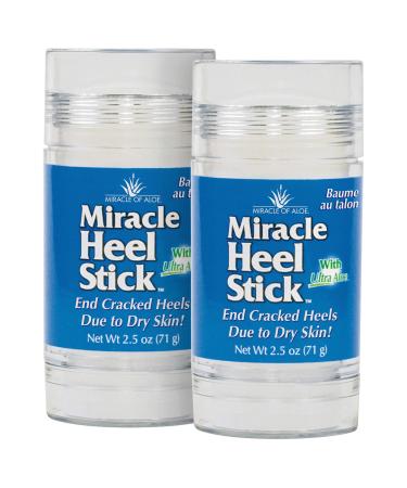 2-Pack Miracle Heel Stick with Pure UltraAloe Aloe Vera Gel | 2.5 ounce stick
