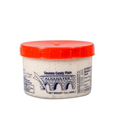 Alkanater Halawa Plain 1 Pound - Authentic Middle Eastern Sweet Treat - 1Lb Pack - Buy Online on GoSupps.com
