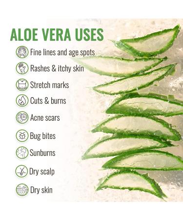 Manuka Honey Aloe Vera Gel for Skin - Organic Sunburn Relief and Acne Treatment - 100% Pure Aloe Vera Gel for Face, Hair, and Scalp - Buy Online on GoSupps.com