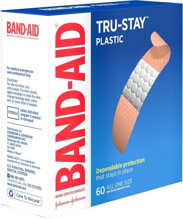 Buy Band-Aid Brand Tru-Stay Plastic Strips Adhesive Bandages - 60 ct for Effective Wound Care & First Aid | International Shipping Available - Buy Online on GoSupps.com