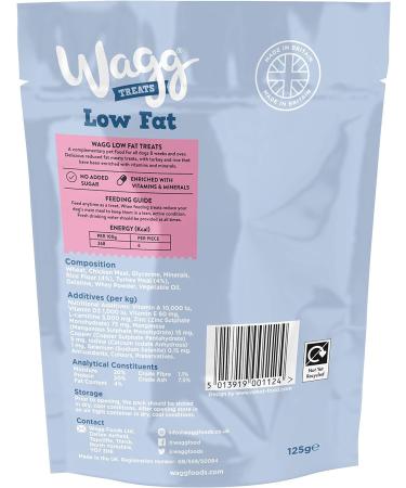 Wagg Low Fat Meaty Bites Turkey & Rice Dog Treats 125g (Pack of 7) - Oven Baked Turkey and Rice 125 g (Pack of 7) - Buy Online on GoSupps.com
