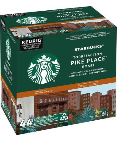 Starbucks French Roast Dark Roast Ground Coffee K-Cup Pods 44 ct Box & Pike Place Medium Roast Coffee Single Serve Keurig K-Cup Pods 44 Capsules - Buy Online on GoSupps.com