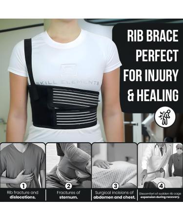 Breathable Adjustable Chest & Rib Brace for Pain Relief | Support for Bruised & Broken Ribs | Unisex Fits Up to 38 Inches - Buy Online on GoSupps.com