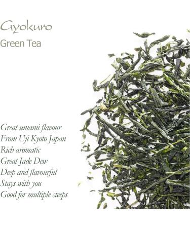 Gyokuro Green Tea From Japan - Famous Japanese Unami Tea - Jade Dew Loose Leaf Tea 40g - Buy Online on GoSupps.com
