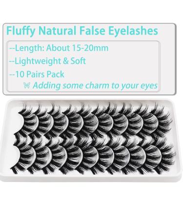 Losha Lashes Natural Look Fluffy Faux Mink 3D07 False Eyelashes - Reusable 10 Pairs Pack - Buy Online on GoSupps.com