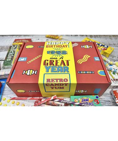 Retro Candy Yum 1952 70th Birthday Gift Box - Nostalgic Candy Mix for 70 Year Old, Born in 1952 - Buy Online on GoSupps.com