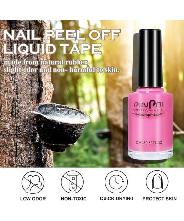 Peel Off Liquid Latex Nail Art Skin Barrier Protector - Pink 15ML - Buy Online on GoSupps.com