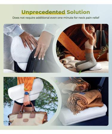 6-IN-1 Adjustable Cervical Neck Pillow for Pain Relief - Memory Foam Bolster with Detachable Pad - Neck Support for Body, Lumbar, Knee, Leg & Back - Orthopedic Neck Roll (White) - Buy Online on GoSupps.com