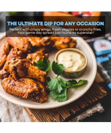  POPPAMIES Poppamies Dipmix Blue Cheese Style Vegan Blue Cheese Flavoured Dip Powder for Wings Vegetables and Snacks - Gluten Free Lac - Buy Online on GoSupps.com