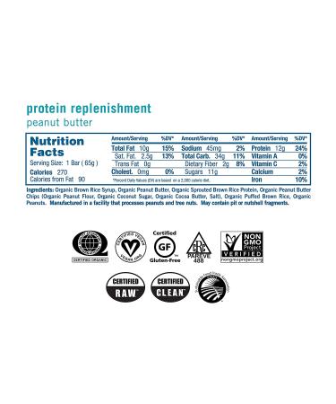 GoMacro MacroBar Organic Vegan Protein Bars - Peanut Butter - 2.3 oz (Pack of 12) - Buy Online on GoSupps.com