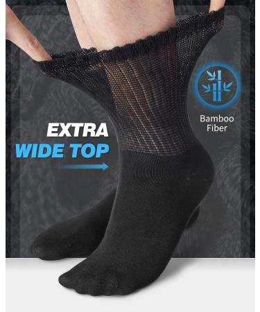 LIN Diabetic & Circulator Socks 6 Pairs | Non-Binding for Men & Women | Sizes 9-11, 10-13, 13-15 | Ideal for Edema, Neuropathy, and Lymphedema - Buy Online on GoSupps.com