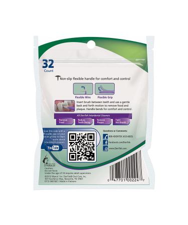 DenTek Slim Brush Interdental Cleansers 32ct, Extra Tight, Mouthwash Blast - Pack of 2 - Buy Online on GoSupps.com