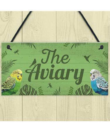 Red Ocean Aviary Bird Sign - Bird Cage Accessories Garden Plaque for Nan Grandad - Bird Lover Gift - Buy Online on GoSupps.com