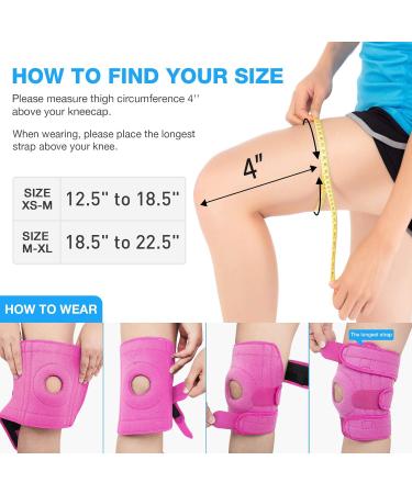 AVIDDA Knee Support Brace for Women | Patella Tendon with Side Stabilizers | Adjustable Size XS-M | Pink - Buy Online on GoSupps.com