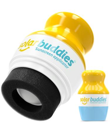 Applicateur de cr me solaire Solar Buddies Bleu (unit ) Applicateur rechargeable bille avec ponge pour cr me solaire et lotions Pour enfants adultes et familles Contenance 3 4 fl oz