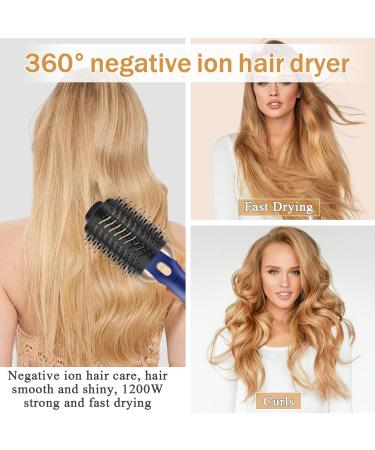 Unipampa 4-in-1 Hot Air Brush - 1200W Hair Dryer Curling & Volume Brush with 3 Heat Settings | International Shipping Available - Buy Online on GoSupps.com