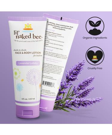 Lil Naked Bee Baby Lotion for Kids (8 oz) Lavender Lullaby Cheeks to Cheeks Face & Body Lotion for Hydrating & Moisturizing Skin - Buy Online on GoSupps.com