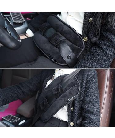 Rezlli Unisex Post Surgery Seat Belt Pillow - Mastectomy & Hysterectomy Recovery Cushion with Pocket - Black - Buy Online on GoSupps.com