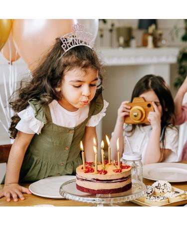 YARIEW Birthday Crown for Women and Girls - Rhinestone Princess Tiara Headband for Happy Birthday Party Decorations in Pink - Buy Online on GoSupps.com