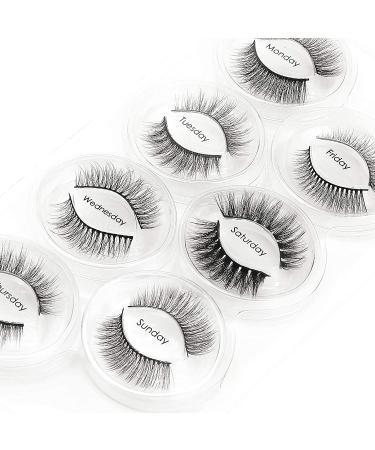 Canvalite 3D Cat Eye False Eyelashes Set - 7 Pairs Reusable Faux Mink Lashes with Tweezers | Perfect for Glam Looks - Buy Online on GoSupps.com