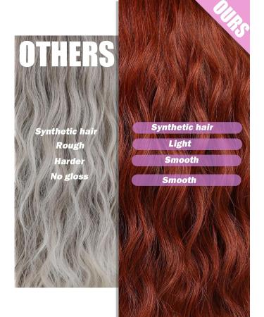 WOKESTAR Bob Curly Wig with Fringe Short Synthetic 12 Wavy Wig for Women in Copper Color - Buy Online on GoSupps.com
