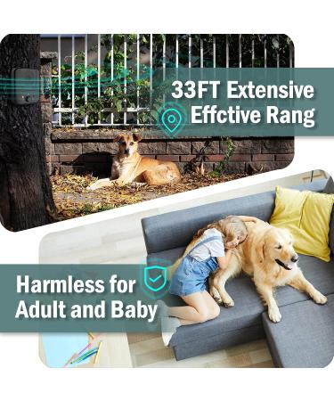 Buy Antibell for Dogs - 3 Frequency Levels Sonic Anti-Bell Device 33ft Range Rechargeable Ultrasound - Perfect for Indoor & Outdoor Use - Black - Buy Online on GoSupps.com