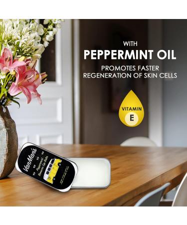 Vanman's Organic Peppermint Beeswax Lip Balm - 3 Pack | Moisturizing Chapstick with Rosemary, Almond, Peppermint & Coconut Oil - Vitamin E Infused, Removes Dead Skin Cells - For Dry Lips - Buy Online on GoSupps.com
