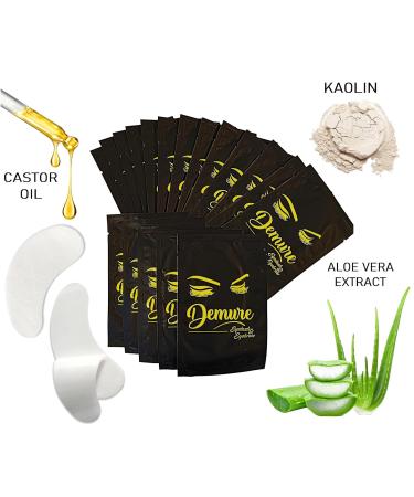 Demure 50 Pairs Eye Pads for Eyelash Extensions - Lint-Free Hydrogel Gel Patches to Reduce Dark Circles & Moisturize Eyes - Buy Online on GoSupps.com