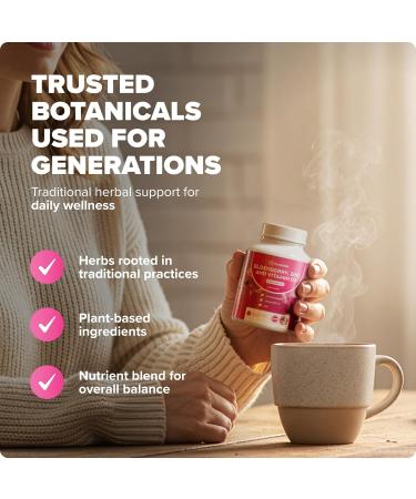 Rosabella Elderberry Zinc & Vitamin D3 Capsules Elderberry Supplement with Echinacea Vitamin C & Zinc Immune Support Supplement for Daily Wellness Vegan Capsules 90 Count (Pack of 1) - Buy Online on GoSupps.com