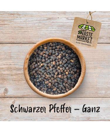  TASTE Guter Geschmack 2 kg of black pepper | whole peppercorns | black pepper | complete pepper mill | suitable for pepper mills - Buy Online on GoSupps.com
