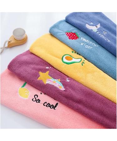 Soft Coral Fleece Hair Towel Set | Super Absorbent Yellow Hair Wrap Turban | Rapid Drying Microfiber Towel for Women & Children - Buy Online on GoSupps.com