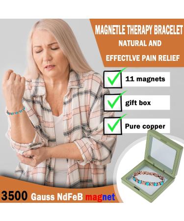 Yinox Women's Magnetic Copper Bracelet with Colored Stones | High-Strength & Gift Box Included - Buy Online on GoSupps.com