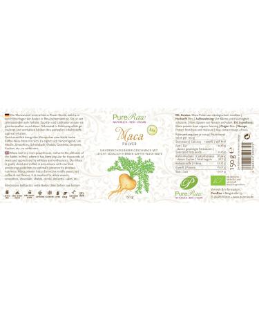 Organic Maca Powder Mix - Yellow Black Red & Purple | 100% Pure Raw Vegan Superfood for Smoothies | Pureeraw 150g - Buy Online on GoSupps.com