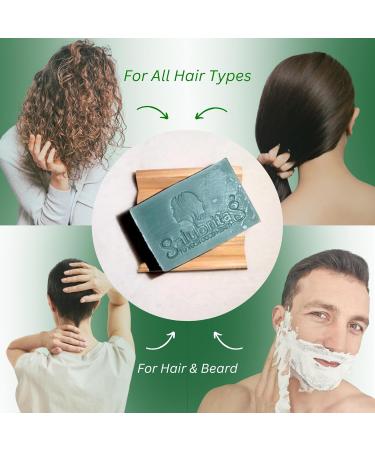 Unique Salubritas Shampoo Hair Bar Handmade Ayurveda 100% Natural Hair Shampoo Bar with Frankincense Argan Marjoram & Eucalyptus Essential Oils Hair Growth & Beard Bar Made in Canada 97g 1 pc - Buy Online on GoSupps.com