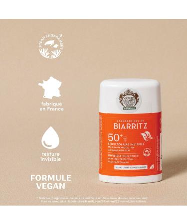 Laboratoires de Biarritz - Invisible Sun Stick SPF50+ - Face Lips & Sensitive Areas - 100% Natural Fragrance - Practical Travel Size - 10 gr - Made in France - Buy Online on GoSupps.com
