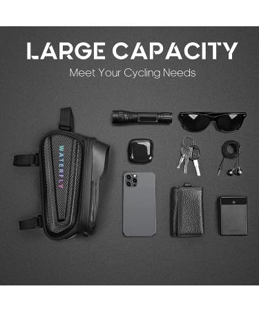 Waterfly Bike Front Frame Bag - Cycling Waterproof Phone Holder Pouch - Black - Buy Online on GoSupps.com
