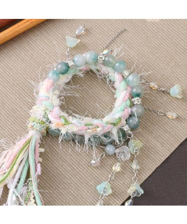 OralGos Colorful Tassel Bangle - Handmade Ethnic Theme Tibetan Bracelet | Unique Handwoven Jewelry for International Shipping - Buy Online on GoSupps.com