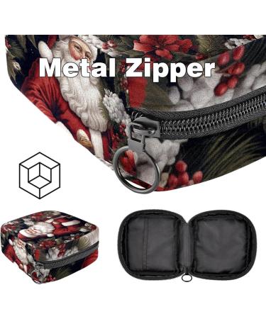 Muoooum Merry Christmas Pattern Menstrual Pad Bag - Portable Pocket for Teen Girls & Women - Zip Closure - Color 5 - Buy Online on GoSupps.com