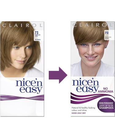Clairol Nice'n Easy No Ammonia Hair Dye 73 Ash Blonde - 1 Count, Pack of 1 - Buy Online on GoSupps.com