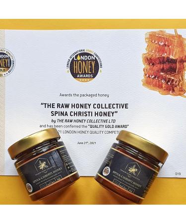 Award Winning Pure Spina Christi Honey (Gold Award at The London Honey Awards 2021). Single Origin Honey from The Raw Honey Collective - 240g - Buy Online on GoSupps.com