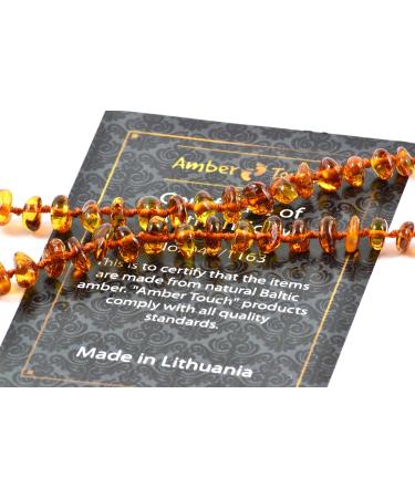 Baltic Amber Necklace - Unisex 13 inch | Genuine Brown Amber from Baltic Region - Buy Online on GoSupps.com