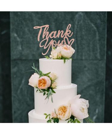 1 Pack Thank You Cake Toppers Glitter Thank You Cake Picks Thanksgiving Day Cupcake Decorations Wedding Anniversary Birthday Party Cupcake Decorations Rose Gold 4-rose Gold - Buy Online on GoSupps.com