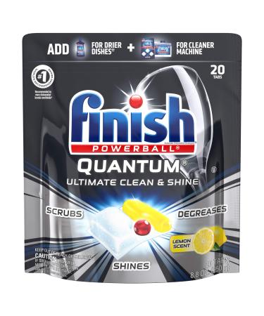 Finish Quantum Ultra Degreaser with Lemon Dishwasher Detergent Tablets - 20ct