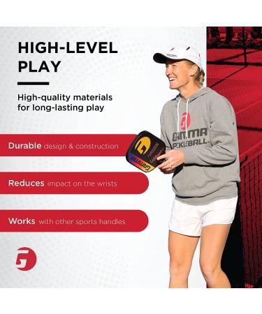 Gamma Sports Pickleball Supreme Overgrip - Easy Apply Grip Tape for Paddles in Pickleball, Badminton, and Squash - Black Tacky Over Wrap Bands - Buy Online on GoSupps.com