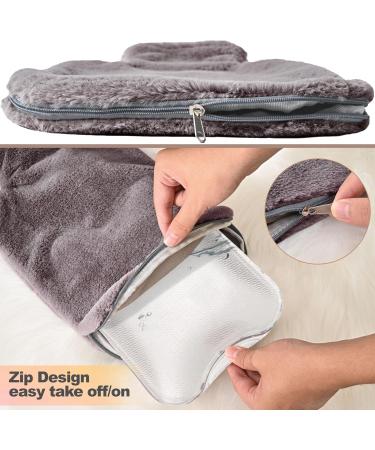 Buy Large 3L Plush Hot Water Bottle with Fluffy Cover | XXL Cozy Heat Bottle & Hand Warmer | Ideal for Men & Women - Buy Online on GoSupps.com